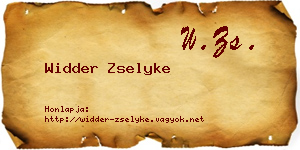 Widder Zselyke névjegykártya